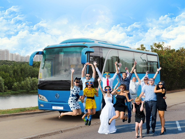 заказ автобуса с водителем на свадьбу